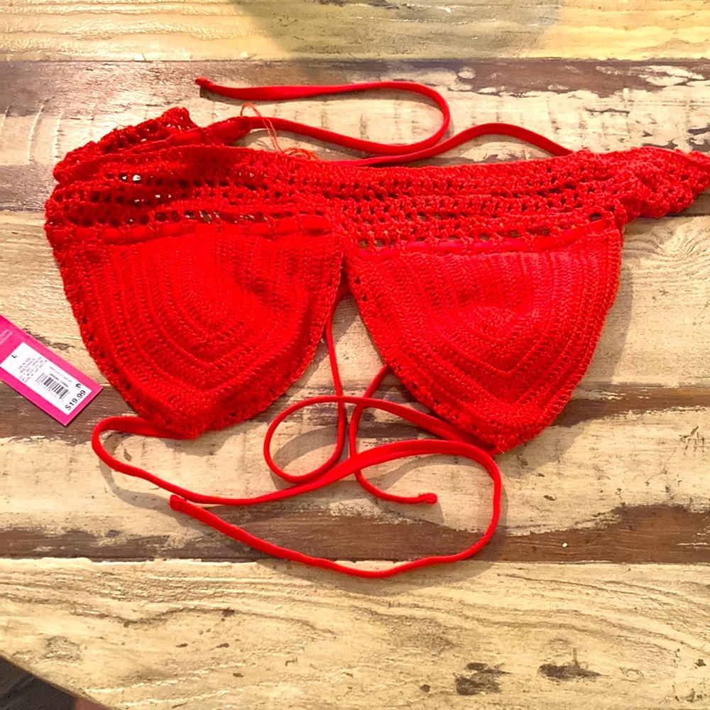 NWT! XHILARATION BIKINI TOP WEAR ! 👙 RED COLOR - Picture 2 of 3